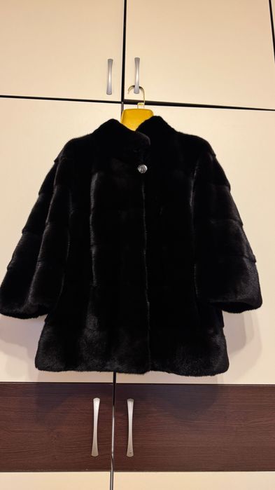 #147 Късо палто от норка.Blackglama.Визон.Естествена кожа с косъм.