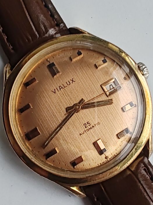 Ceas Vialux Automatic 25 rubine, 38,5 mm Funcționează Impecabil!