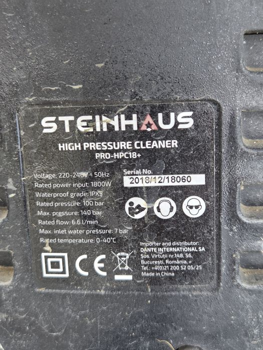 Vand aparat cu presiune Steinhaus Pro-HPC18+
