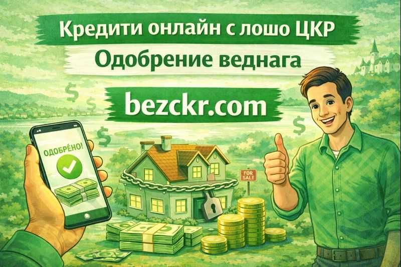 Кредити онлайн с лошо ЦКР одобрение веднага