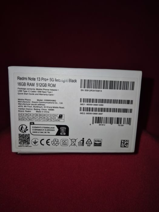 Redmi note 13 pro+ 5g 16/512gb