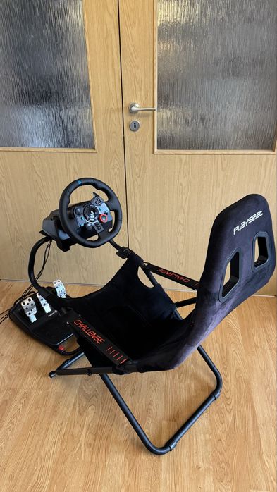 Volan + Scaun Logitech Driving Force G29 pentru Playstation 5 si PS4 + PC Scaun gaming Playseat Pliabil