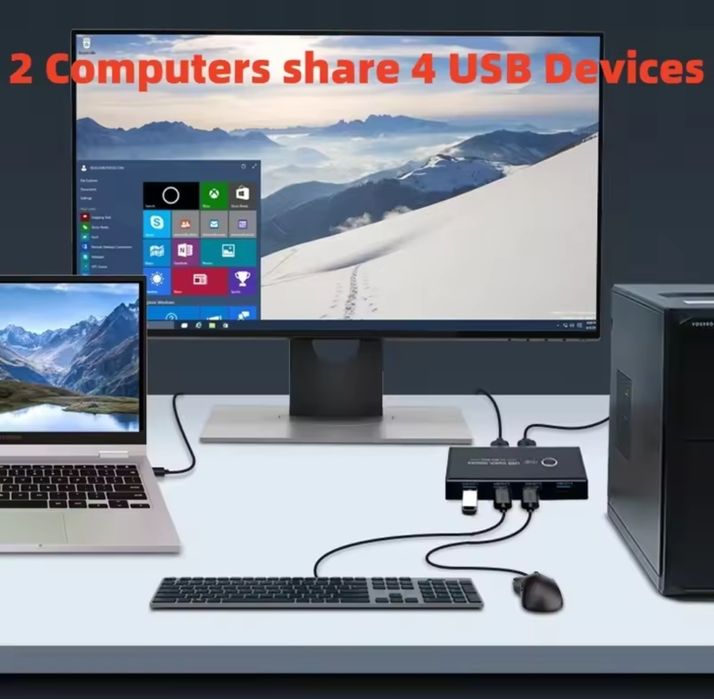 KVM Switch - 4 USB  / 2 PC