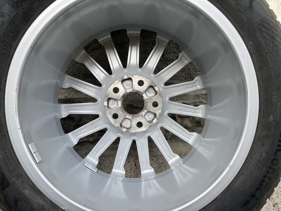 Set 4 roti complete cu anvelope noi allseason Continental Contact2 dimensiune 215/55R17 jante 5x112 R17 pentru gama Skoda Vw Audi impecabile, pret FIX