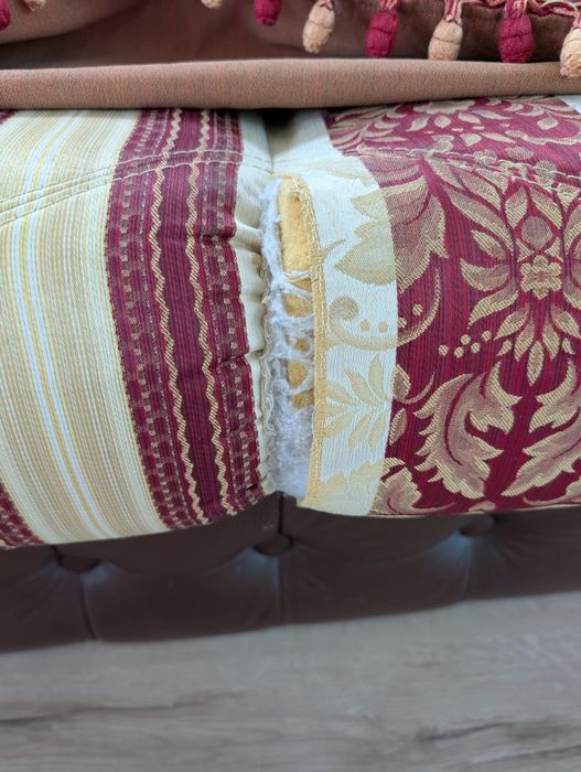 Set canapele lemn masiv, piele naturala