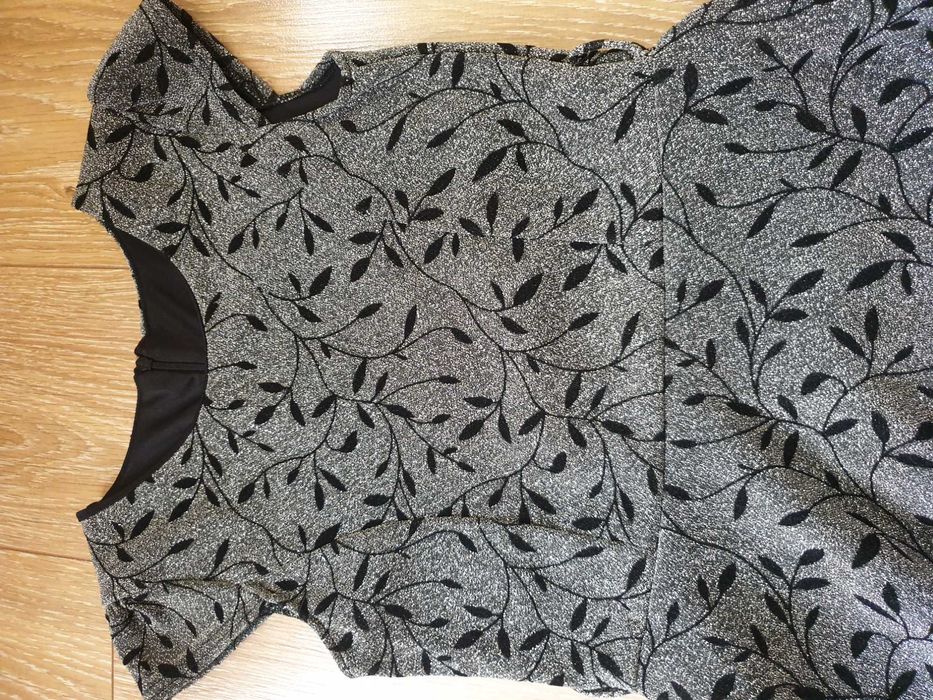 Детска официална рокля в черно и сребристо