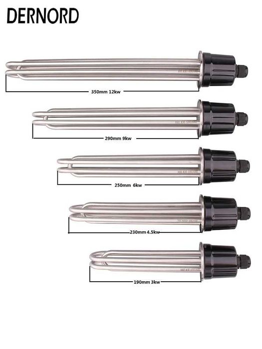 Нагревател за котел, бойлер 6 kW, 9kW или 12kW, резба 1 1/4'', реотани