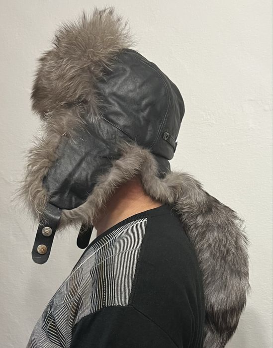 Шапка чернобурка с хвостом