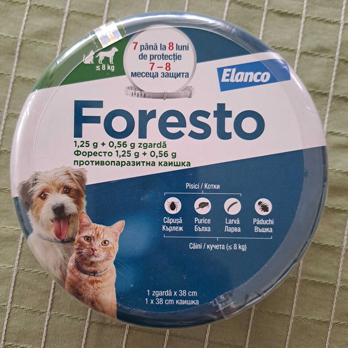 Foresto - противопаразитна каишка за кучета и котки 38 см.