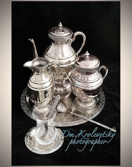 Самовар на дровах СССР. Сервиз