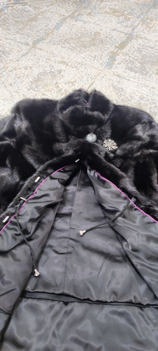 Норковая шуба черная