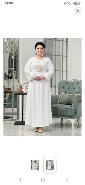 Продам новое белое платье