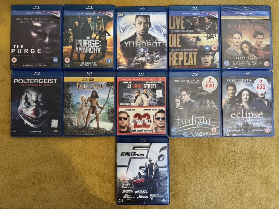 Colectie de filme Bluray DVD si jocuri Playstation