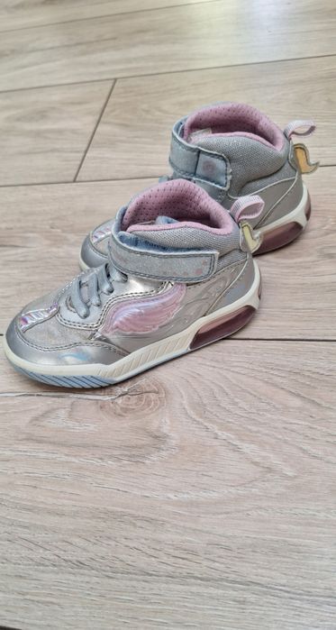 Sneakers Adidași Geox argintiu/ roz unicorn 26