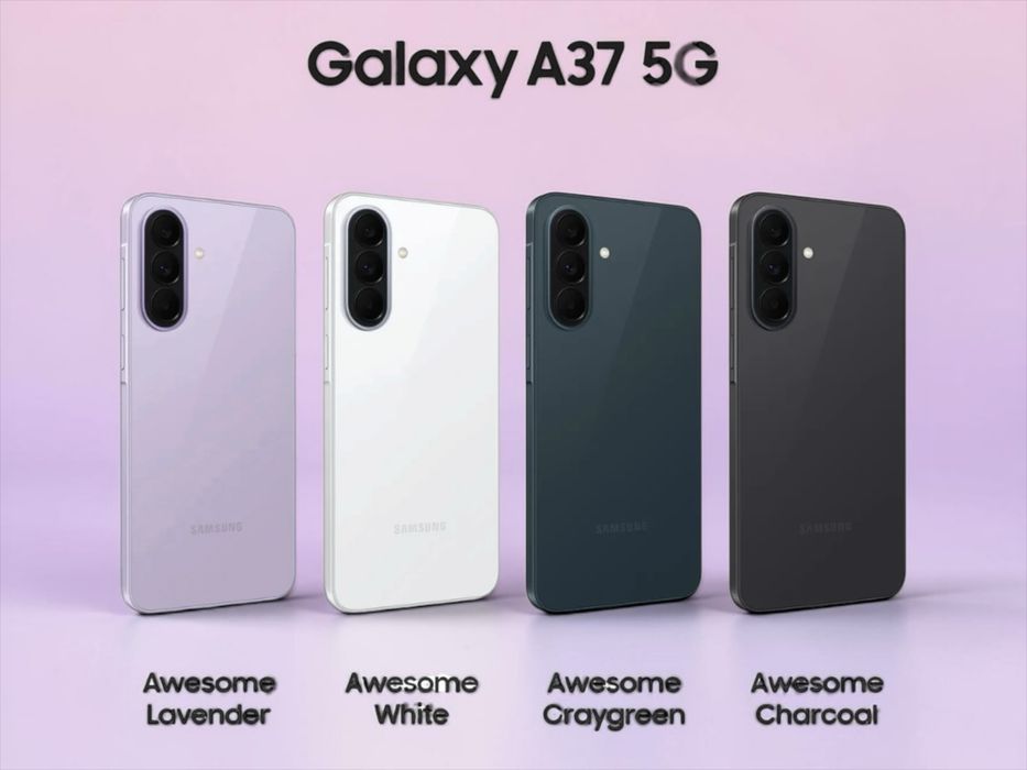 Samsung Galaxy A37 5G 256GB 8RAM Grey Green / Charcoal / White / Lavender НЕРАЗПЕЧАТАН! 2г. Гаранция!