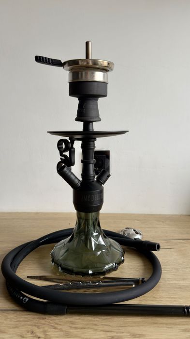 Narghilea sisha Amy Deluxe Alu Brilli Negru-Verde