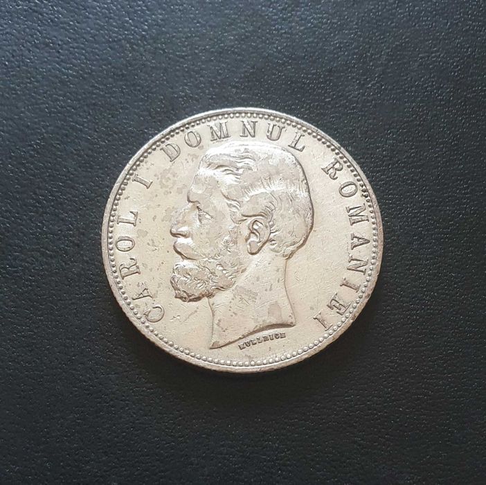 Moneda 5 lei 1880 argint