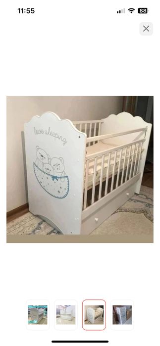 Продаю кроватку детскую плюс матрас