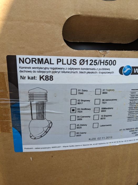 Cos ventilatie acoperis tabla 125