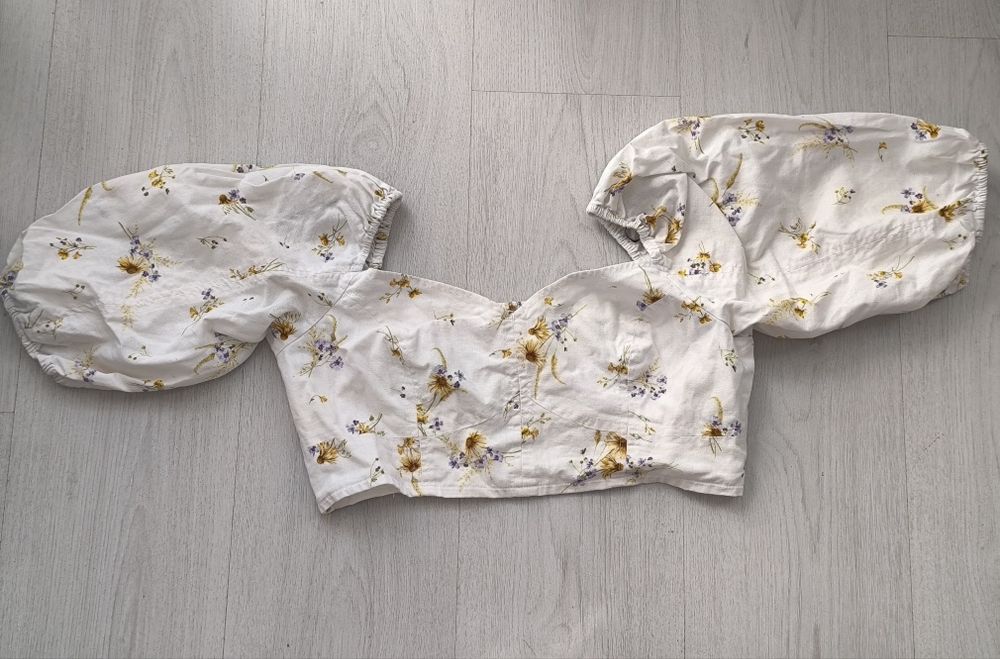 Панталон и кроп топ ленен бленд H&M размер М