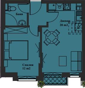 Продава се Двустаен апартамент в София, Банишора - 53 кв.м за 2303 €/кв.м - Снимка #3