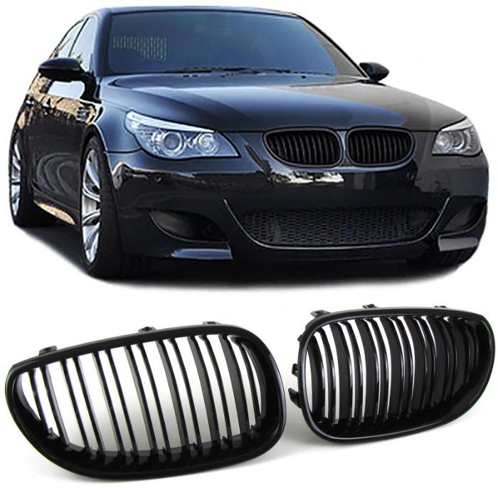 Grile duble BMW E60/E61 Duble negru lucios M5 Design