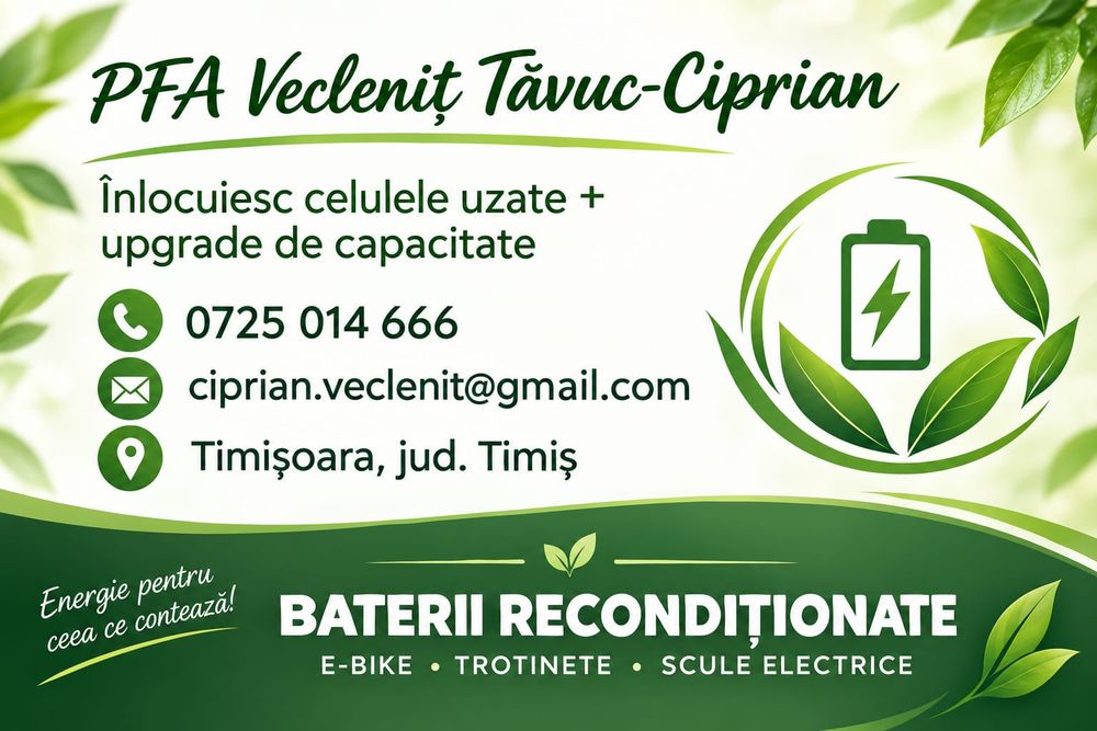 Recelulare baterii trotinete, biciclete electrice, scule – Timișoara