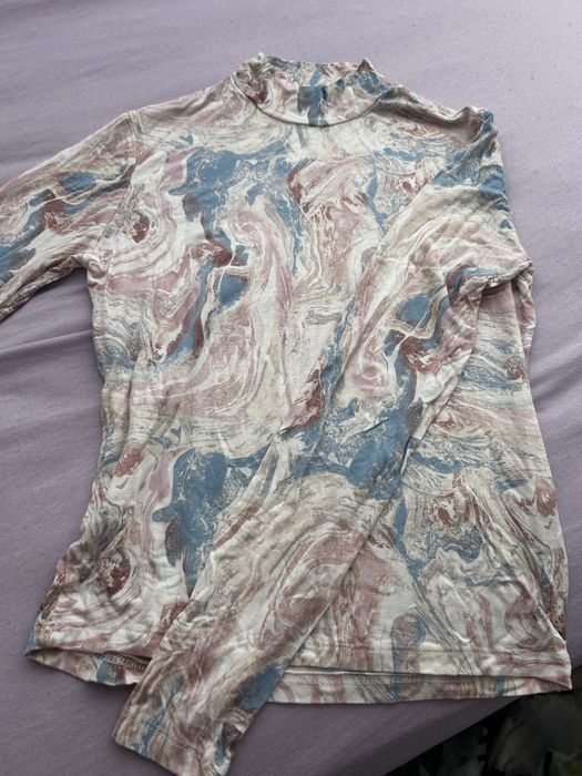 Сатенена черна риза S-M, блузи, пуловери, колани