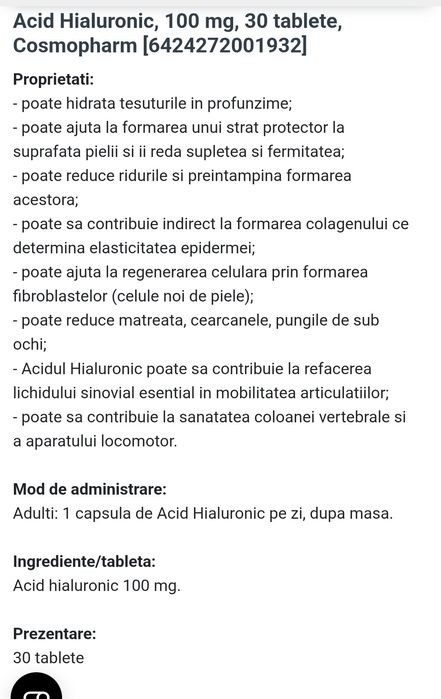 Acd Hialuronic 30 tablete