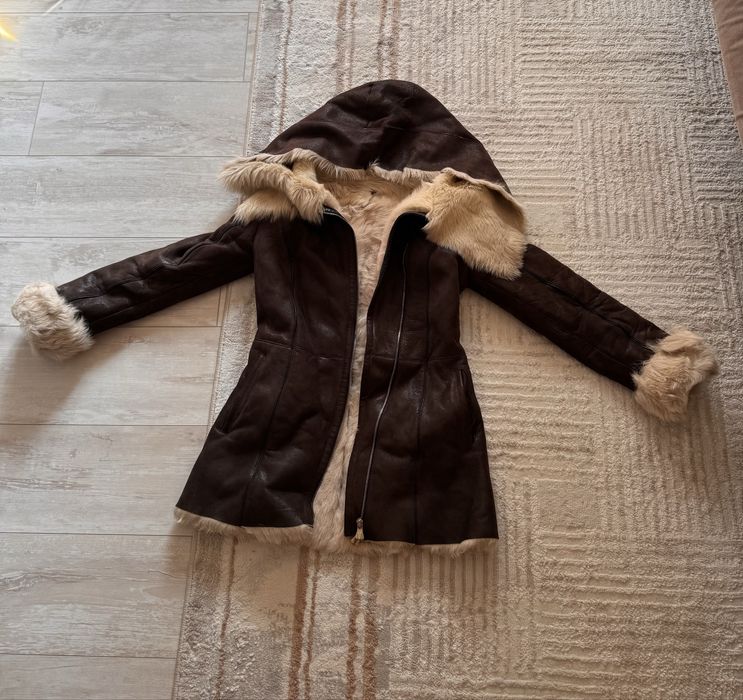 Дубленка с капюшеном Турция