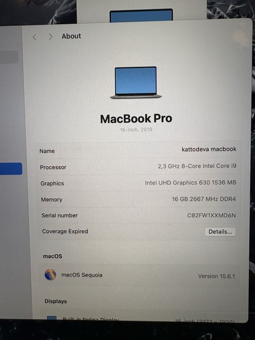 Macbook pro 16 2019