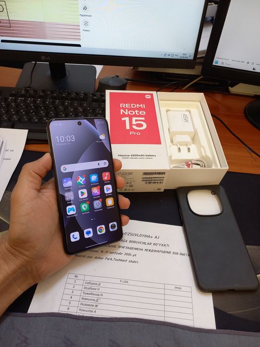 Redmi note 15pro 12/256gb yangi iwlawi zur aybi yuq tozza telefon