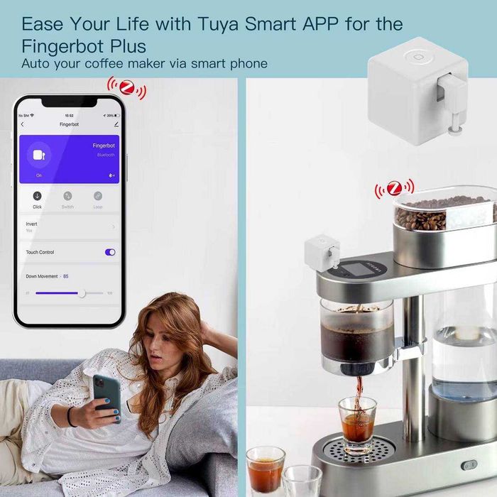 Fingerbot - "палец" для нажатия кнопок, WiFi/Bluetooth/Zigbee/Алиса