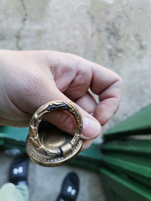 Mâner metalic belciug vintage pentru mobila