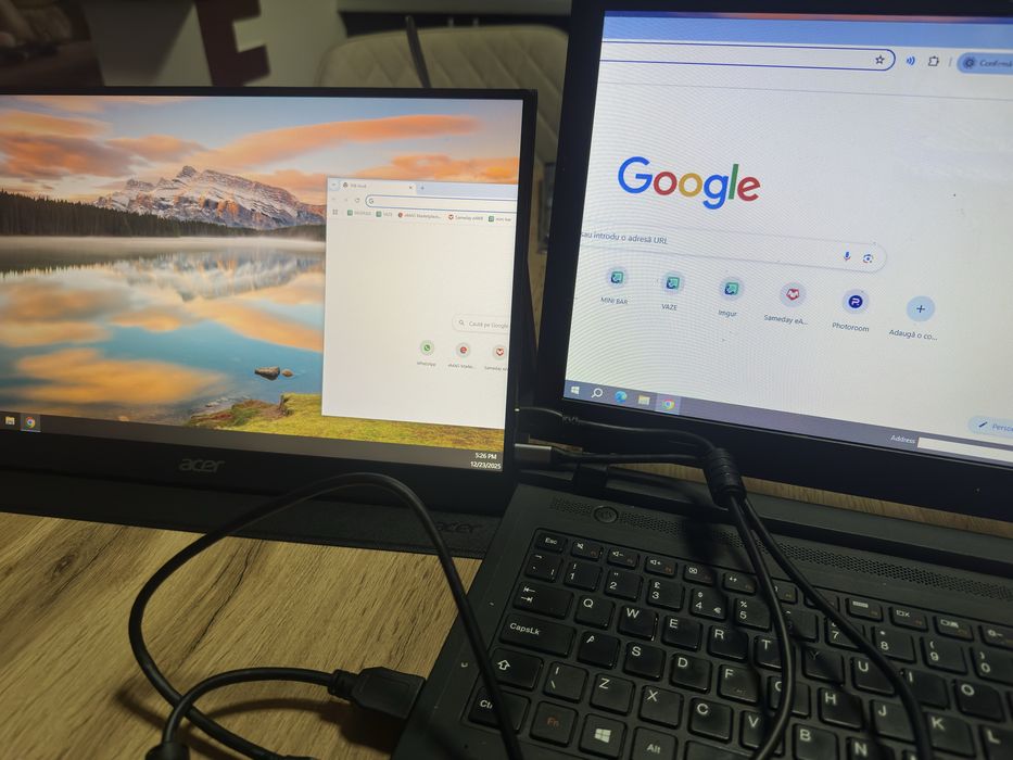 Monitor portabil LED IPS ACER PM161QB, 15.6", Full HD, 60Hz