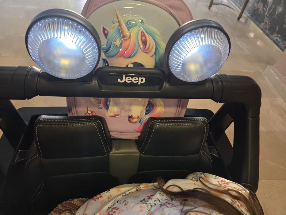 Masinuta electrica 4x4 Premier Jeep Wrangler Rubicon, 12V, roti cauciuc EVA, scaun piele