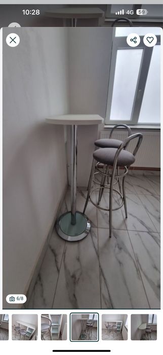 Set masa si 4 scaune pentru bar