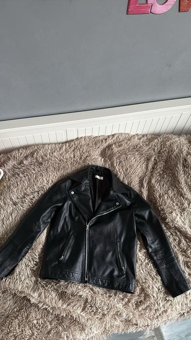 Кожено яке Mango естествена кожа - 152 см /11-12 години/