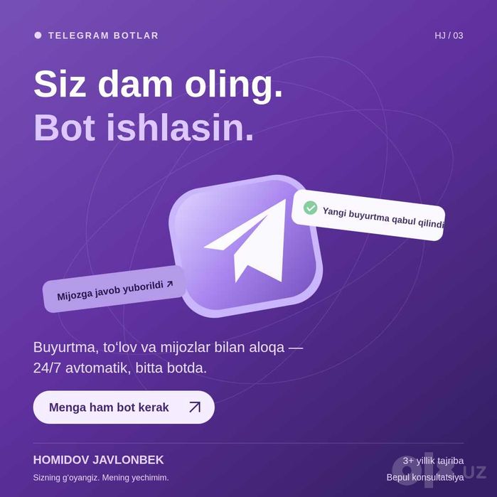 Biznesni avtomatlashtirish uchun dastur yaratish