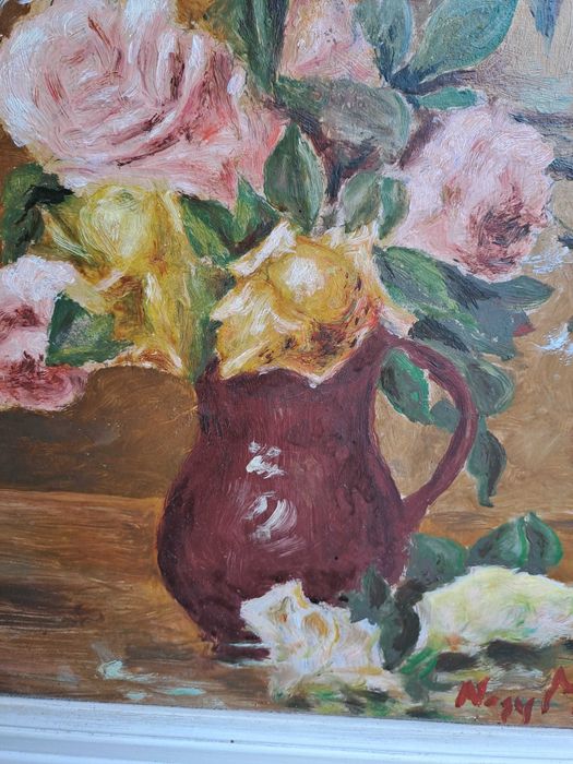 tablou pictura ulei 44/56 cm semnat Nagy M