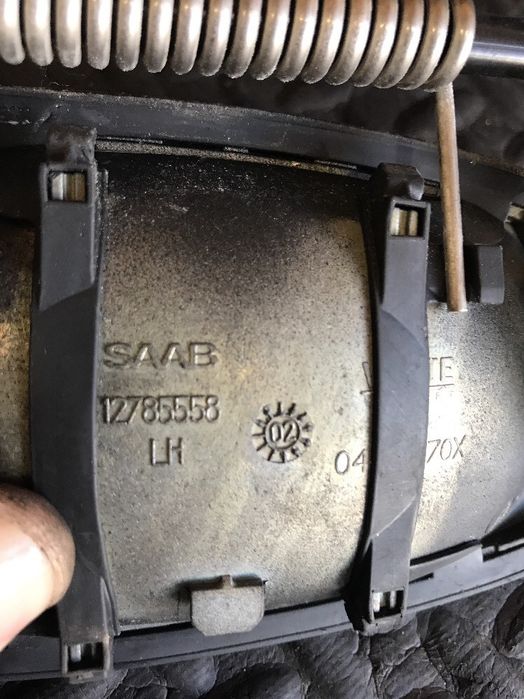 Външна дръжка за задна лява врата черна за Saab 9-3 (2002–2007) 12785558