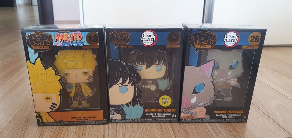 Funko Pop Pin, Naruto și Demon Slayer