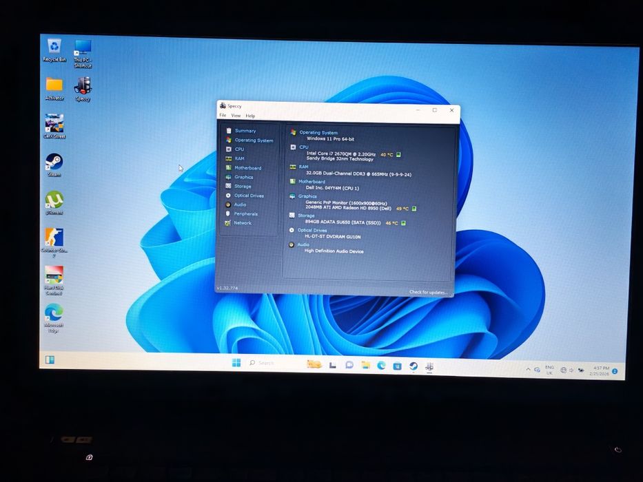 Laptop Dell Precision 6600 Upgraded (Potențial & LowBuget. 800 RON )