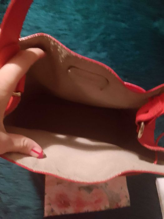 Чанта FURLA в цвят корал