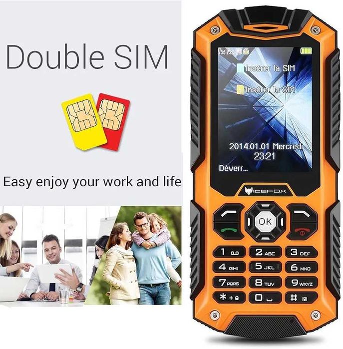 Нов удароустойчив водоустойчив телефон IceFox Dual SIM 21 дни батерия