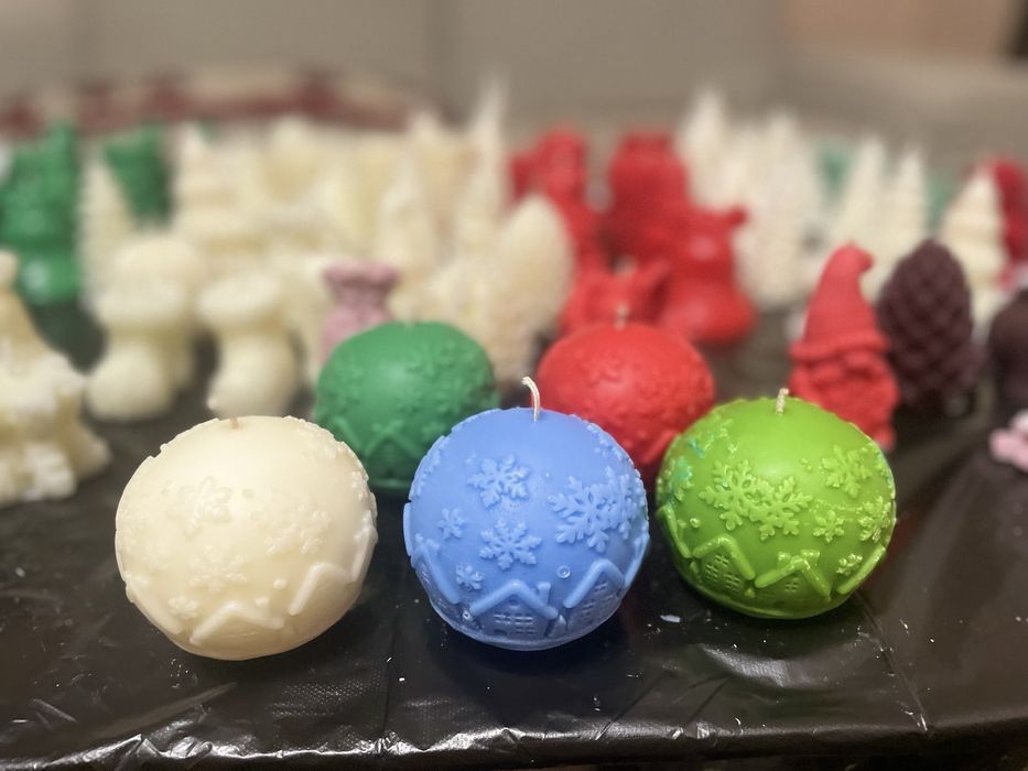 Коледни, соеви свещи