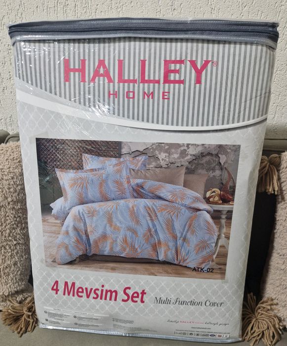 Cuvertura Pat + Lenjerie Pat  Halley Home - tara de origine Turcia