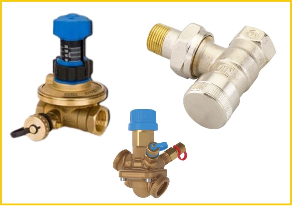 Балансировочные клапаны автоматические и ручные  краны