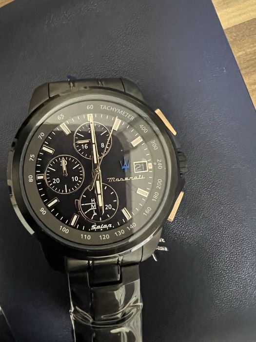 Часовник Maserati Successo Chrono Solar Edition Watch - Black