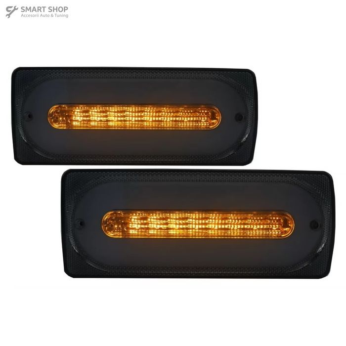 Stopuri Full LED Fumurii cu Bandouri Laterale Negre Mercedes W463 G-Cl